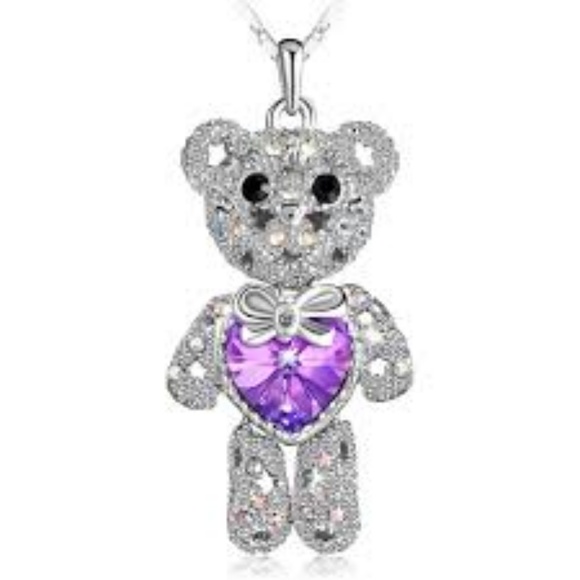 Crystals from Swarovski, Teddy Bear Necklace - Picture 4 of 8